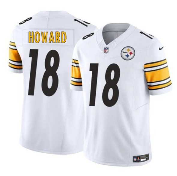 Men & Women & Youth Pittsburgh Steelers #18 Will Howard White 2025 Draft F.U.S.E. Vapor Limited Stitched Jersey->pittsburgh steelers->NFL Jersey